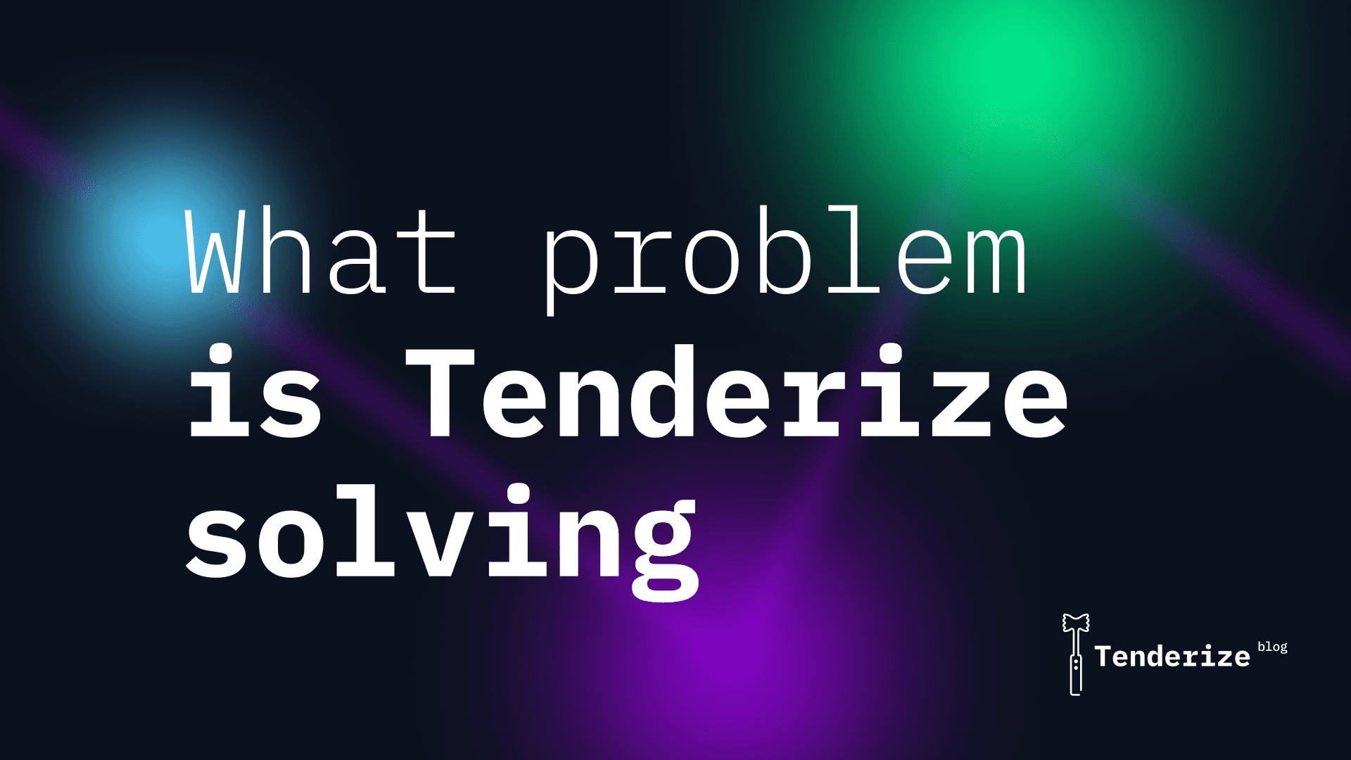 What problem is Tenderize solving?